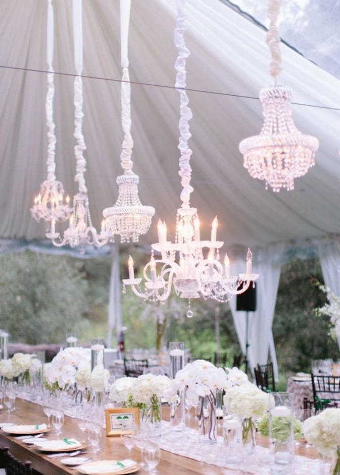 سنتربيسات الكريستال ديكور فخم لحفلة الزفاف