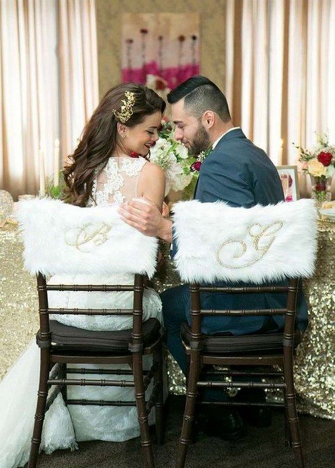 ديكور حفل الزفاف بألوان شتوية لزفاف دافىء و راق