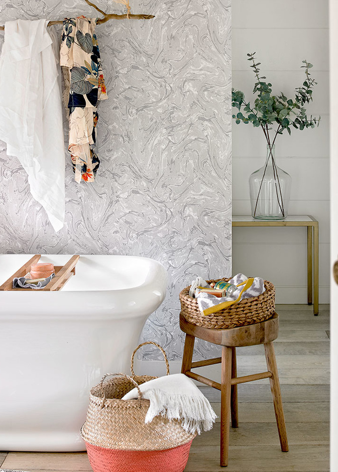 حمامات أنيقة بلمسات بسيطة