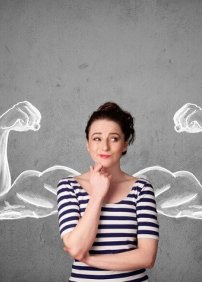 تحاول ان تُظهر انها قويّة لكنها في الحقيقة شخص حساس وتذرف الدموع بسرعة