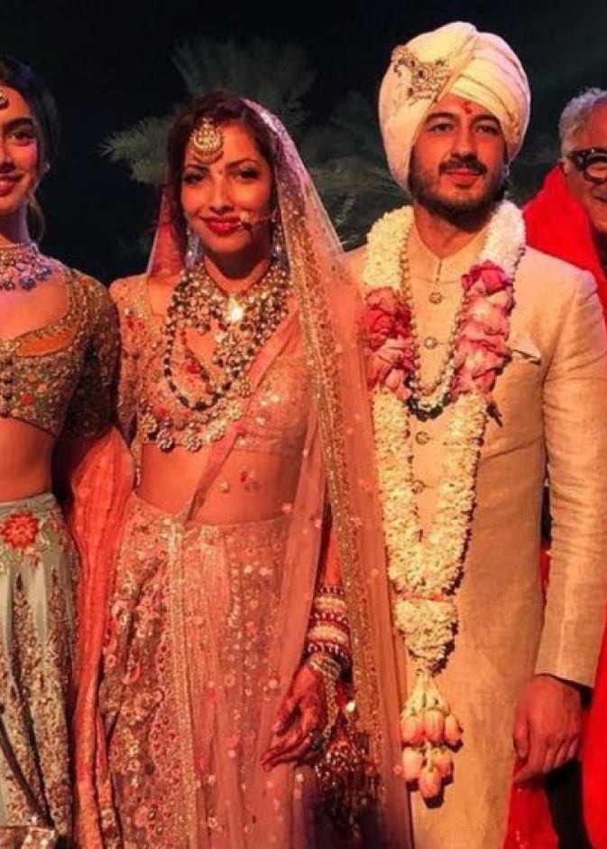 صور نشرتها سريديفي على صفحتها على الإنستغرام، وكانت قد التقطت لها في حفل زفاف موهيت ماروا