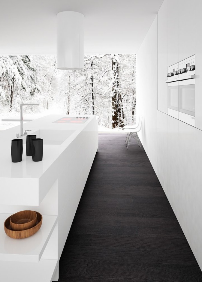 اختيار رائع لرخام المطبخ بلونه الأبيض