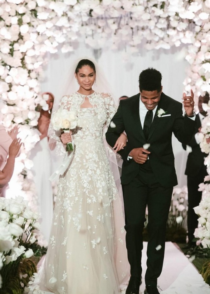 عارضة الازياء شانيل ايمان مع العريس