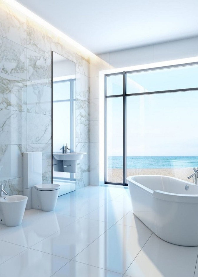 حمام فخم مجزأ لفراغين