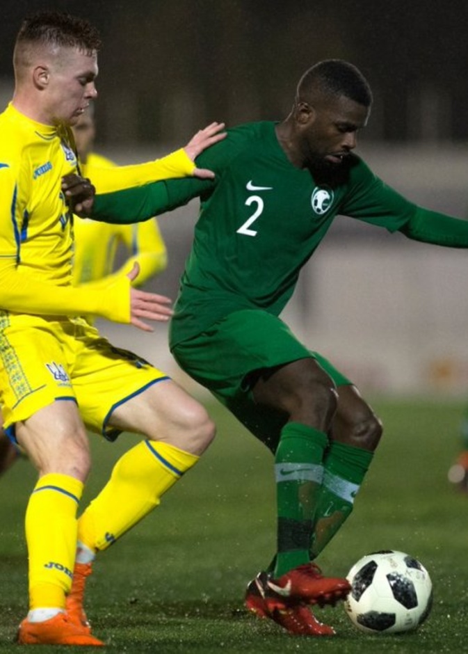 منتخب السعودية لعب تحت الأمطار أمام أوكرانيا