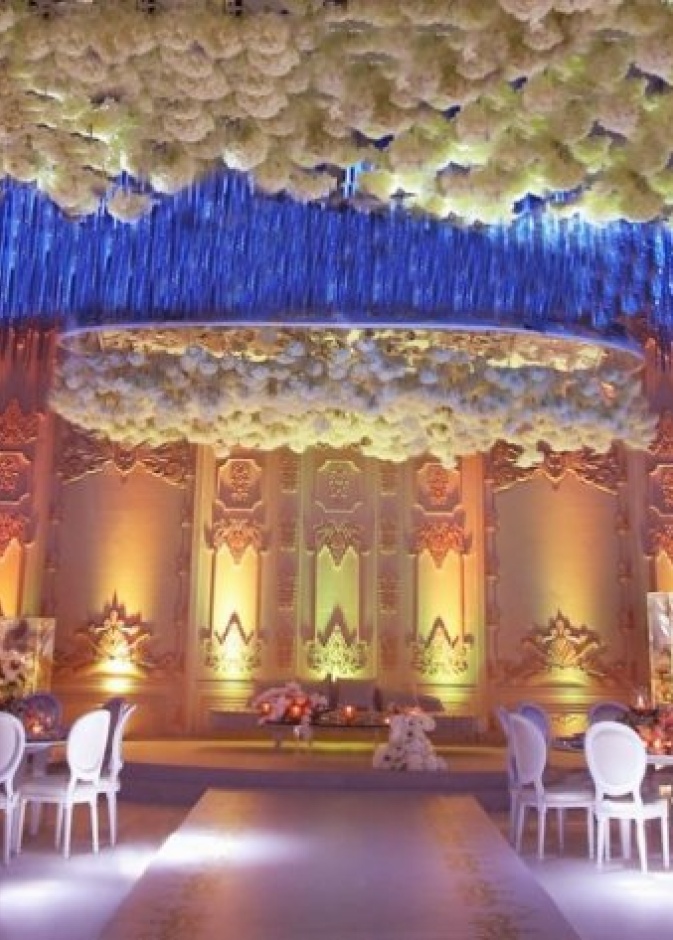 حفل زفاف مع اضاءة مميزة