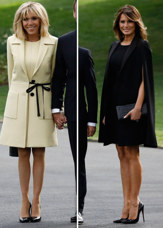 خطفت السيدتان الانظار باطللاتين مونوكروم وتميزتا بالانوثة والاناقة