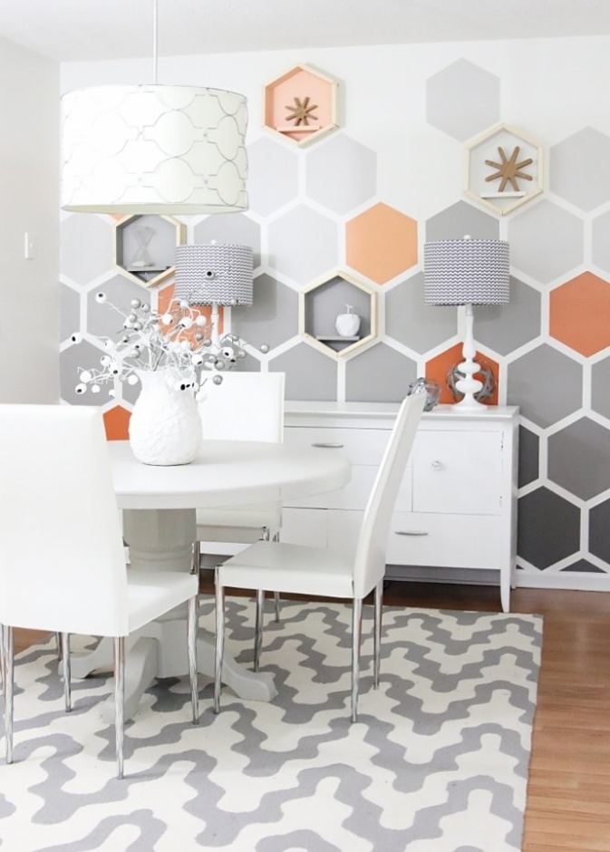 تصميم جدار مودرن من دوائر خشبية