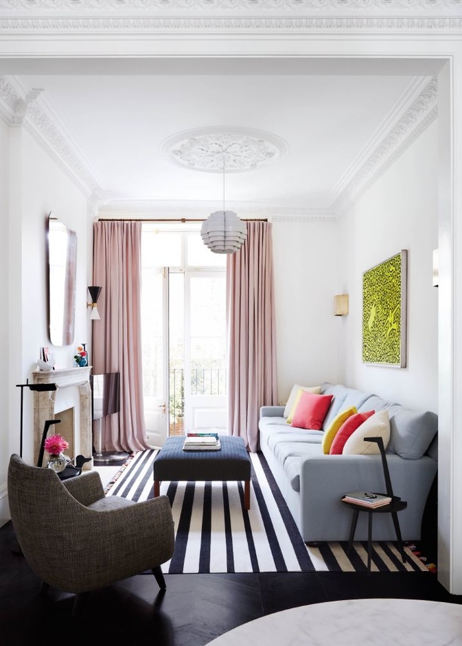  ديكور غرفة جلوس صغيرة بأقل زينة ممكنة