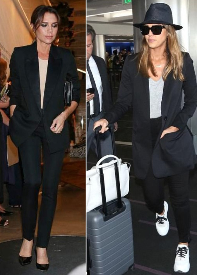 بين جيسيكا ألبا وفيكتوريا بيكهام.. من إعتمدت البدلة السوداء بشكل أفضل؟