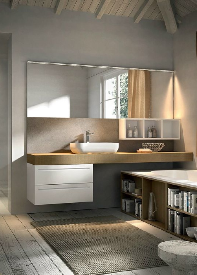 حمام إيطالي مودرن بجمال المعادن والألوان الجريئة من Ponte Giulio