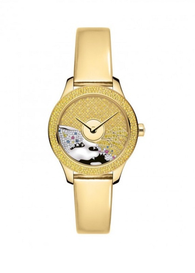 ساعة بولغاري من الذهب الأبيض والأصفر والوردي