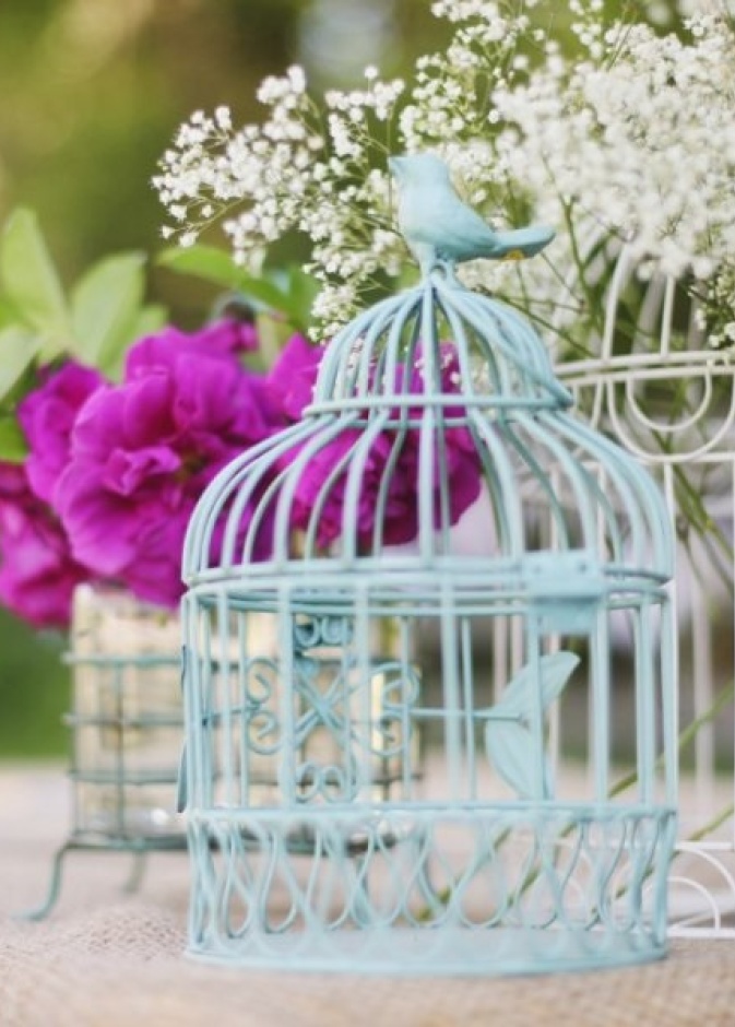 قفص على الواح خشبية