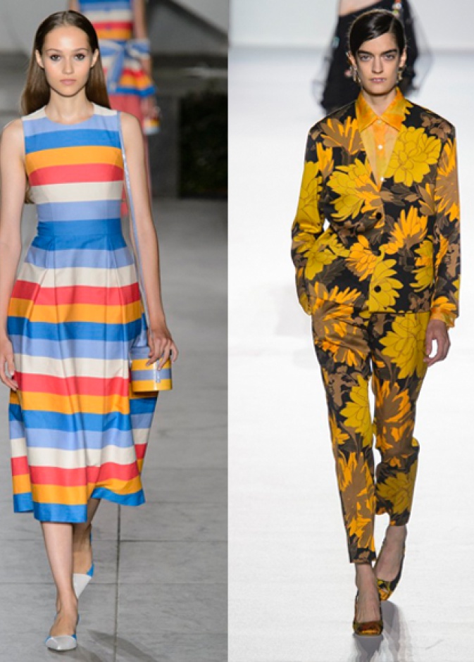 بنطلون مستقيم مع طبعات الورود المطبعة الأكثر رواجاً ‏ من دار ‏Dries Van Noten