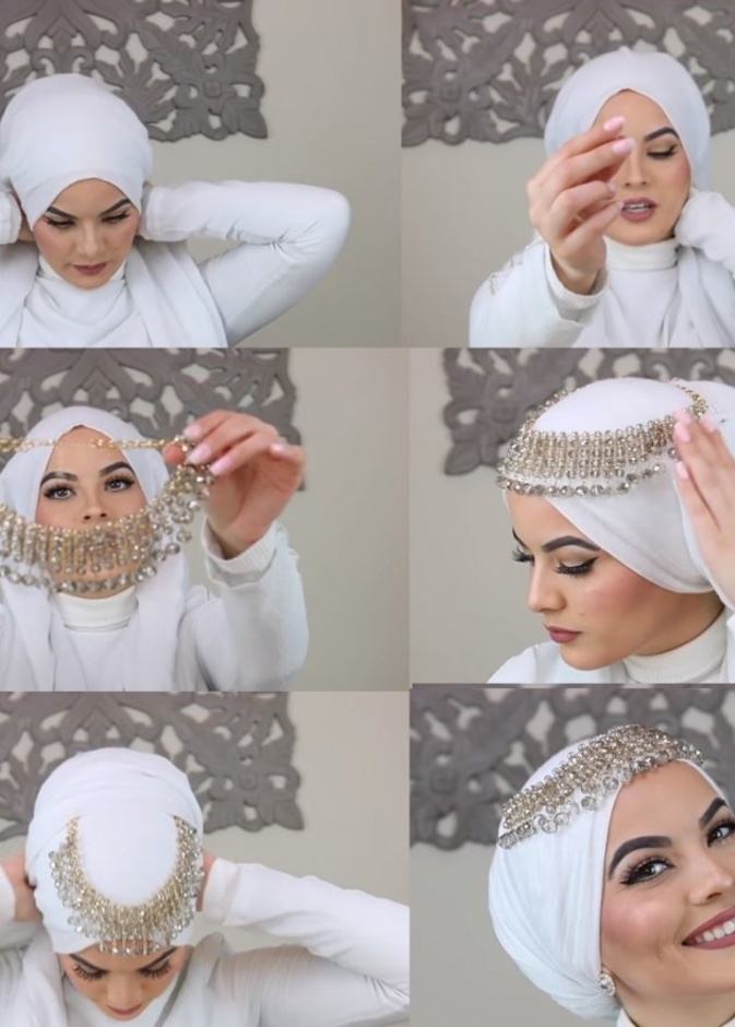 لفة حجاب مميزة مع اكسسوار ناعم
