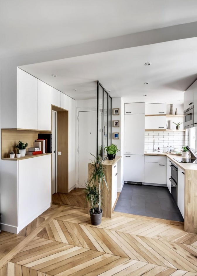 ديكور شقة صغيرة بجمال اللون الرصاصي الأنيق