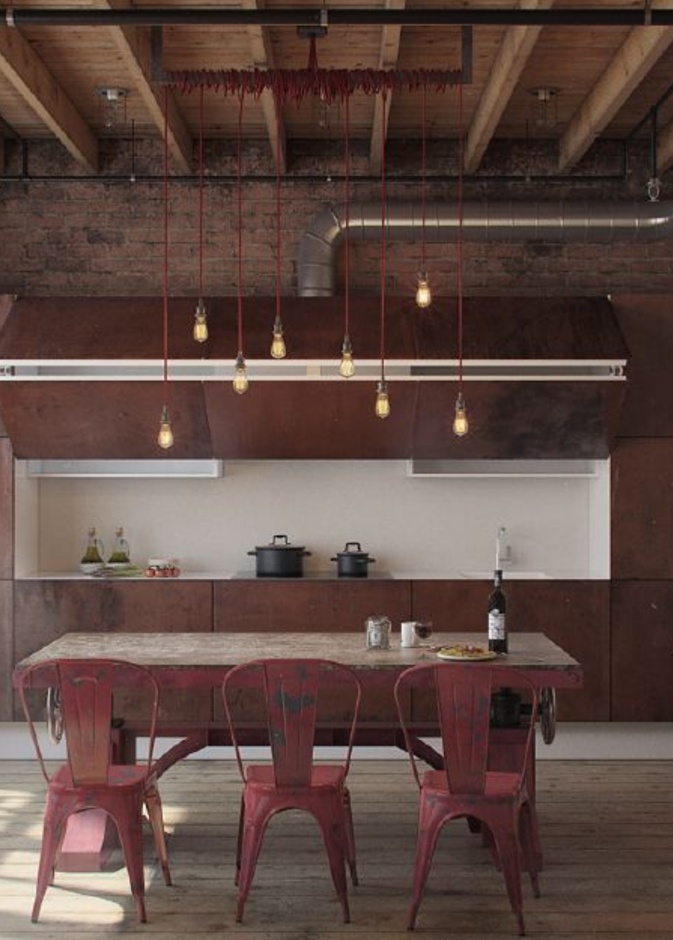 ديكور غرفة جلوس Industrial بلمسة مودرن مميزة