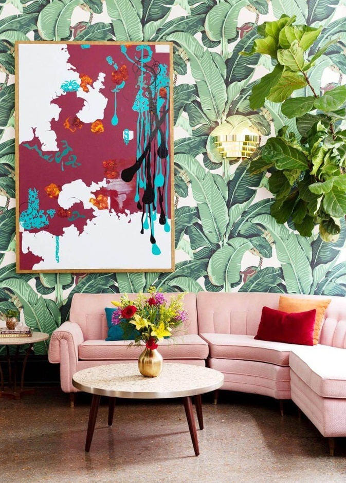 ديكور غرفة نوم بالنمط الاستوائي