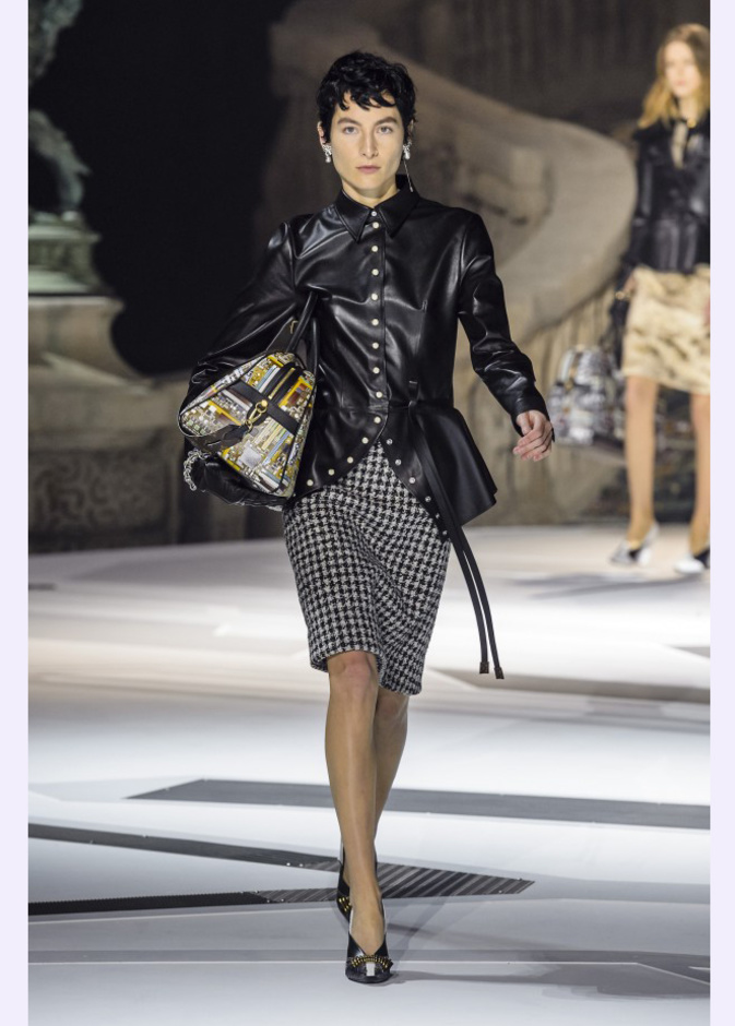  msgm جاكيت الجلد الأسود من بين الأنعم والأرقى