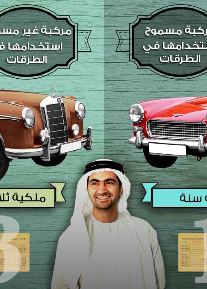 تعرف على الإجراءات الجديدة لتسجيل المركبات الكلاسيكية في أبوظبي