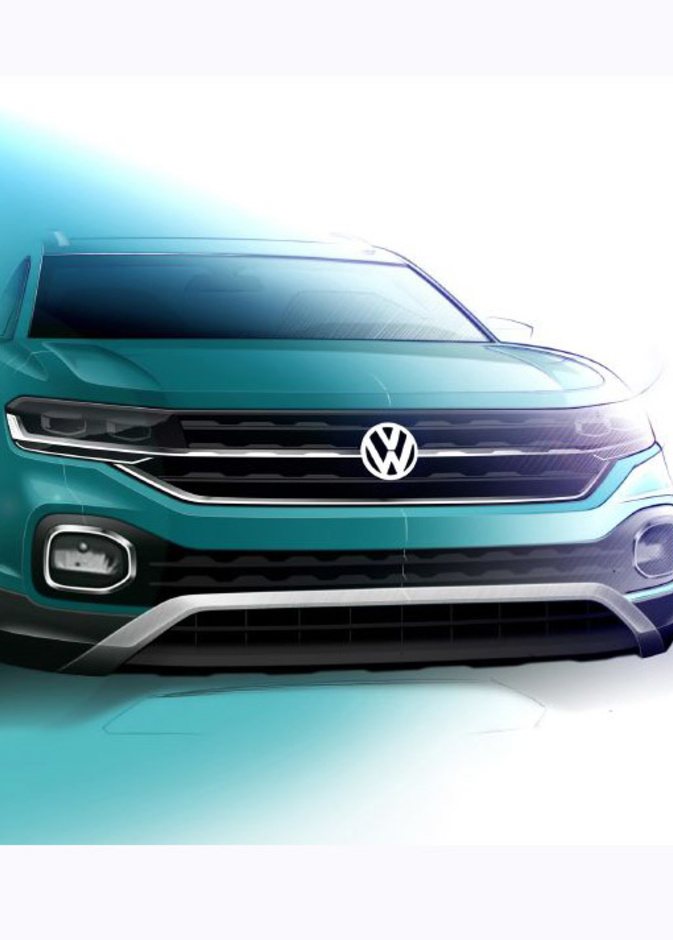 هيكل أنيق وانسيابي لسيارة T-Cross