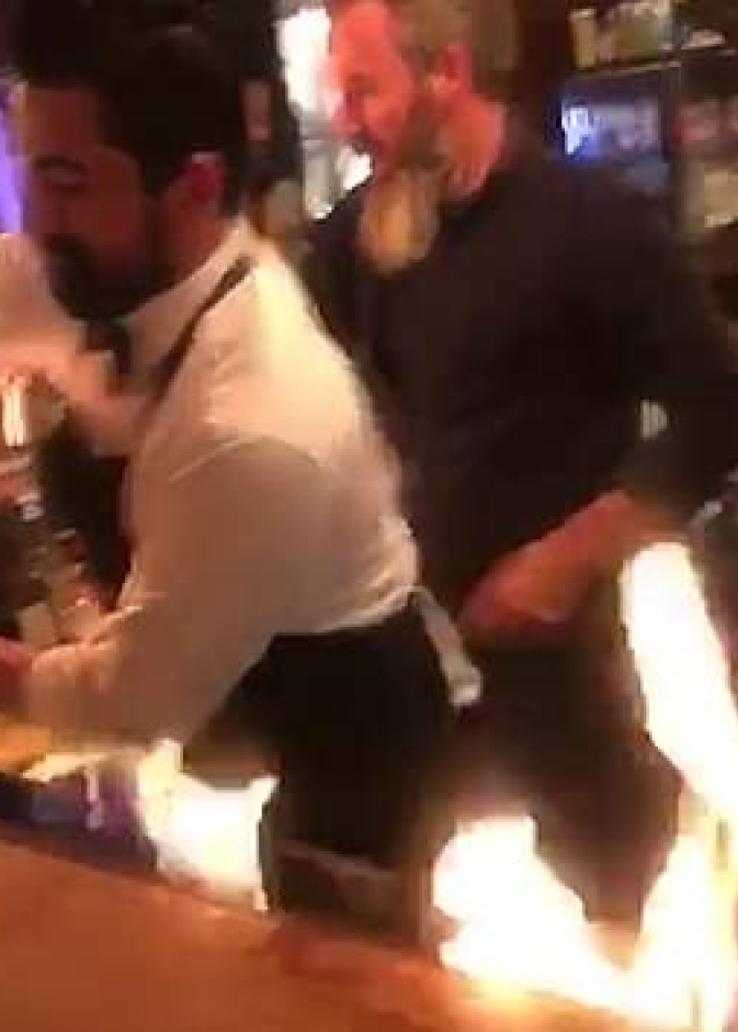 حريق في مطعم تركي