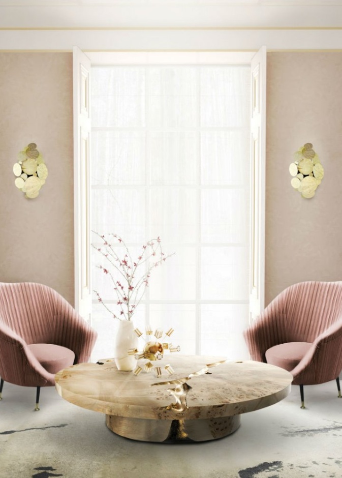 ‎⁨طاولات من الخشب الصرف لغرفة معيشة مودرن⁩