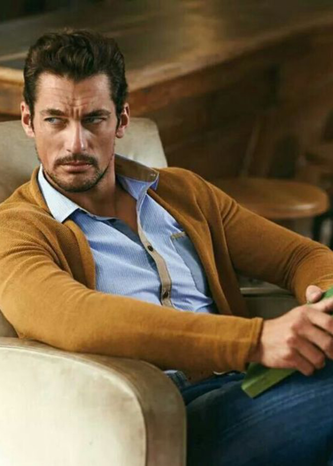 رقي وأناقة ديفيد غاندي بأسلوب شتوي كاجوال