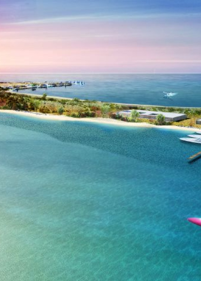 إحدى الجزر السياحية في مدينة تبوك