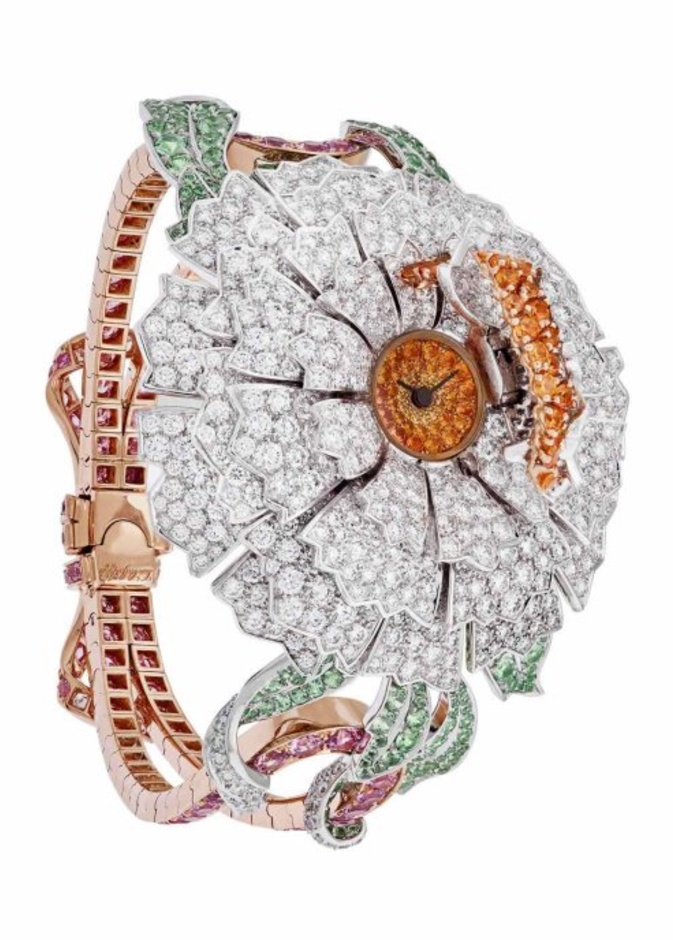 ساعة بولغاري من الماس والمالاكيت