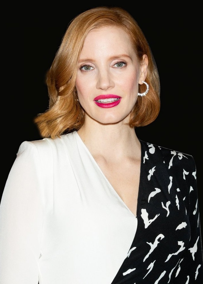 جيسيكا تشاستين مع الزميل عدنان الكاتب