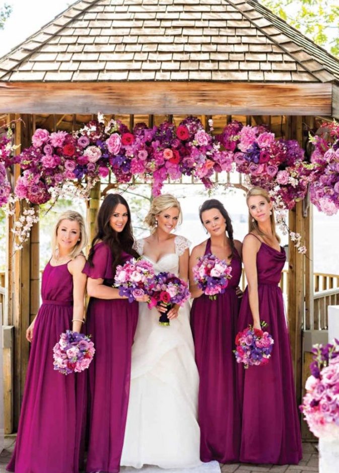 ثيم زفاف باللون البنفسجي