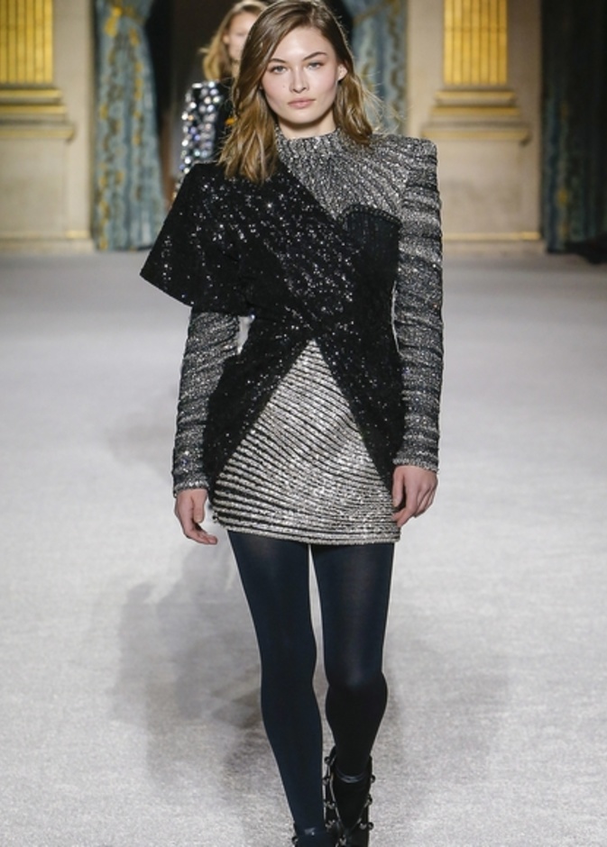 Alberta Ferretti فستان قصير براق من