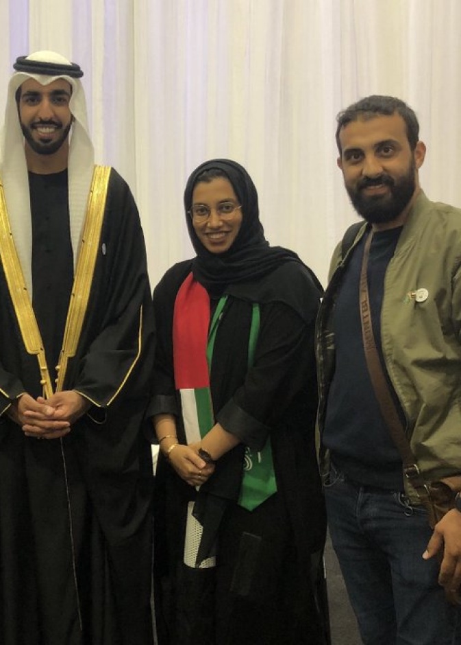 متابعة شيخ شخبوط آل نهيان على أوبريت معا أبدا مع المخرجة عاشة الزعابي