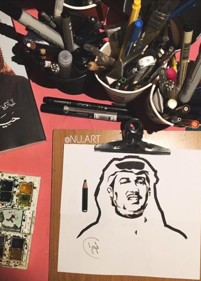 من أعمال الرسامة نورة الجهني