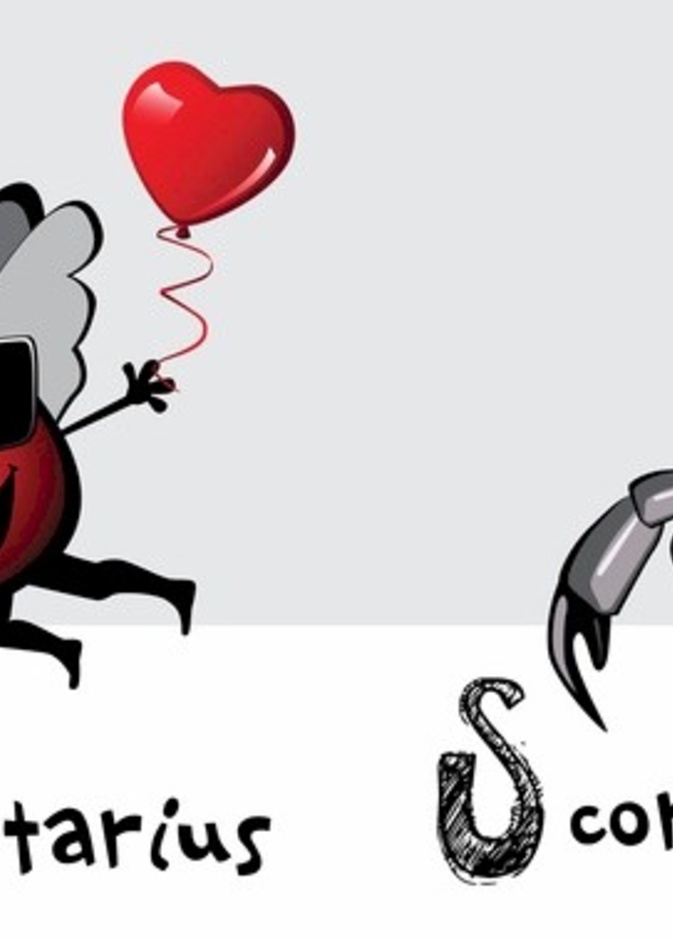 القوس برج ناري بينما العقرب برج مائي وتجمعهما نقاط مشتركة