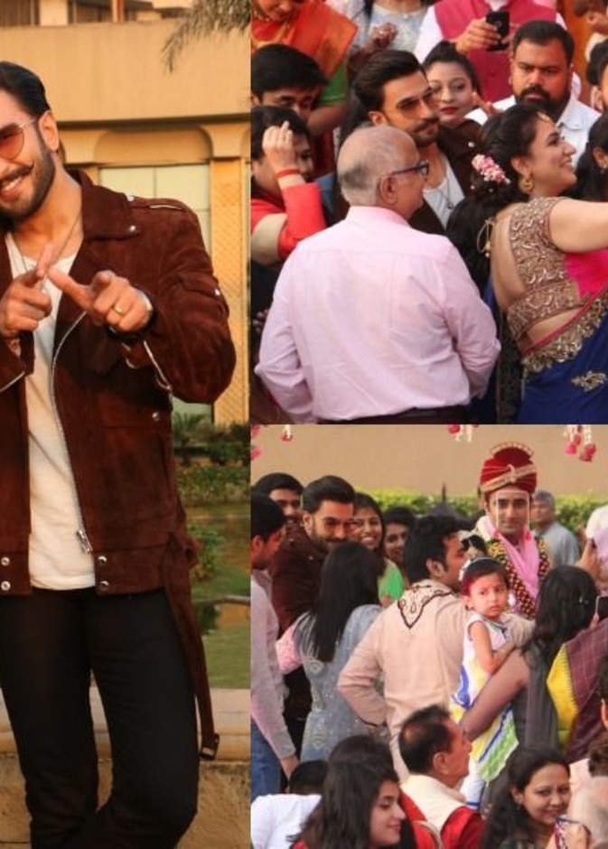  رانفير سينغ يفاجئ حفل زفاف محلي في مومباي