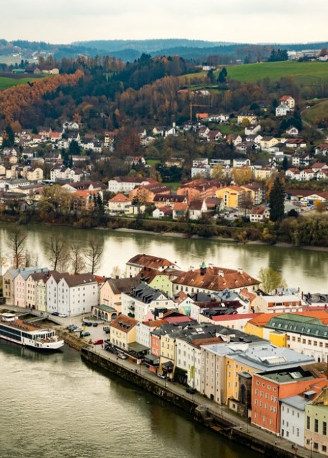 الانهر الثلاثة تلتقي في باساو