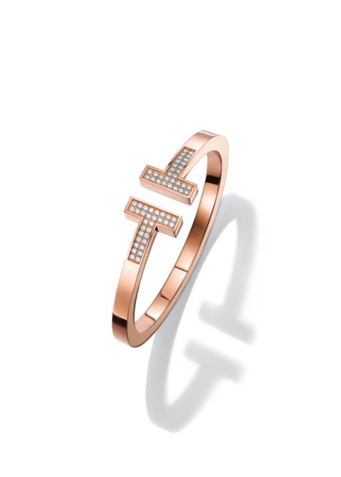 إسوارة Tiffany HardWear ball wire من الذهب الأبيض والألماس