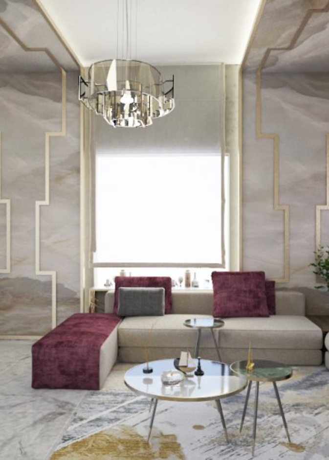 احدى تصاميم المصممة الداخلية السعوديه سارة محمد