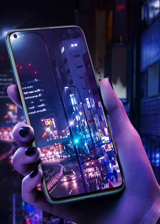 غير الهاتف HUAWEI nova 4 تصميم الشاشة 