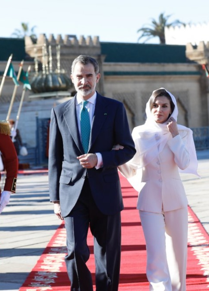 إطلالات مميزة للملكة ليتيزيا في زيارتها للمغرب مع زوجها الملك فيليب