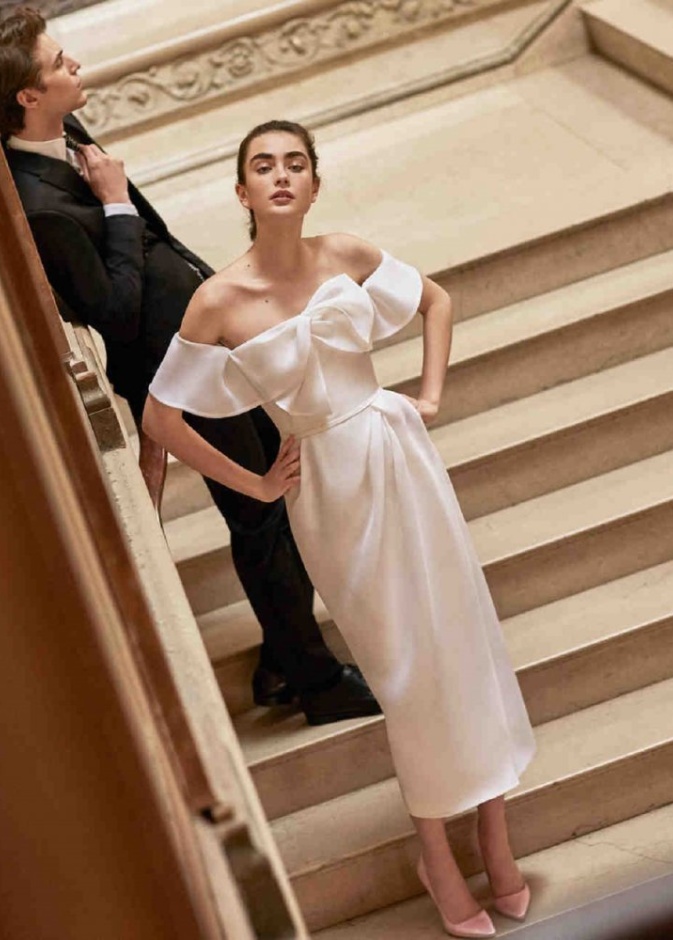 فساتين زفاف متوسطة الطول