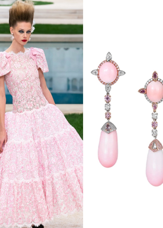 فستان أرماني بريفيهArmani Prive ومجوهرات شانيل Chanel