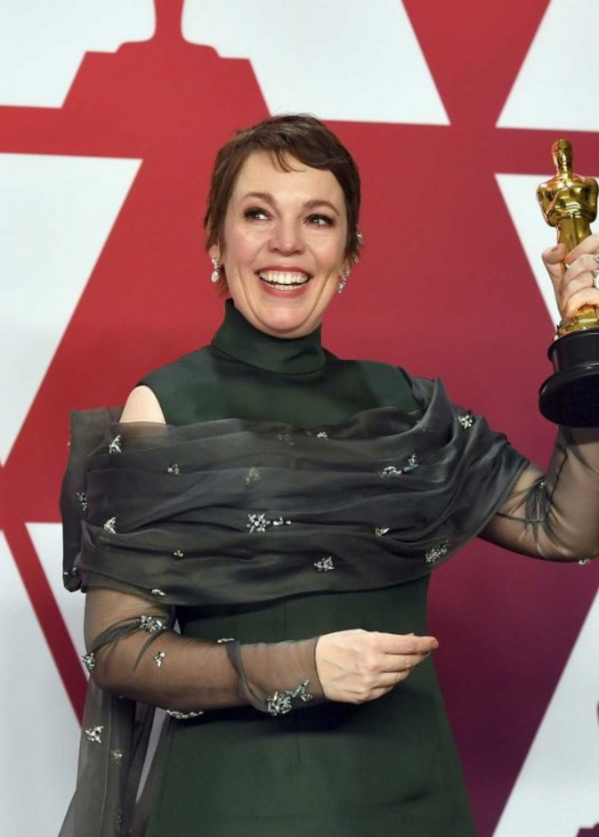  olivia colman في حفل الأوسكار 2019