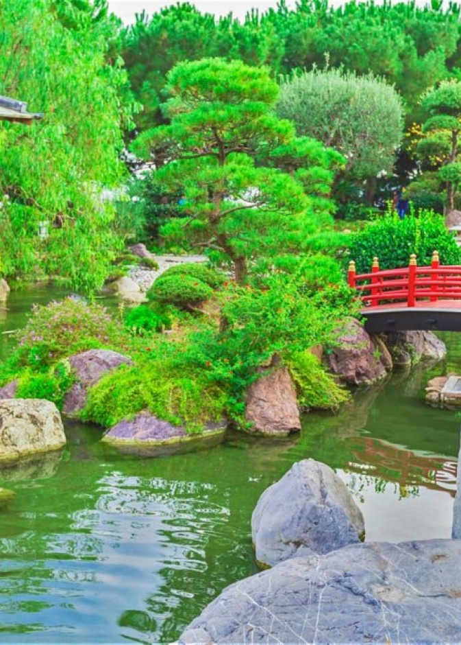 الحديقة اليابانية في موناكو مكان رائع لشهر العسل