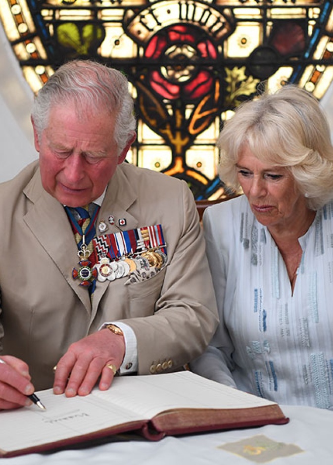 الأمير تشارلز وزوجته دوقة كورنوال في باربادوس