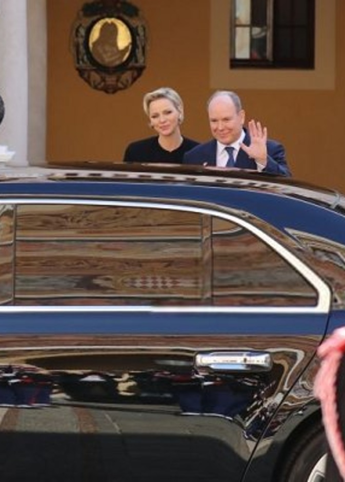 الأمير ألبرت والأميرة تشارلين يستقبلان رئيس الصين