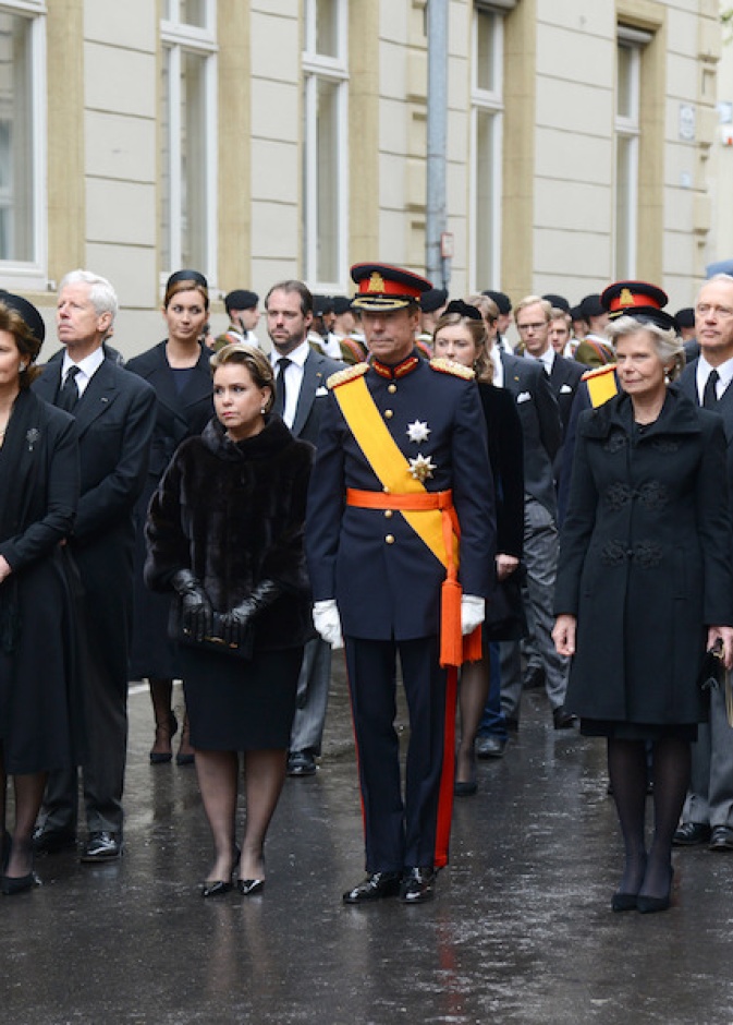 أفراد العائلات الملكية في جنازة الدوق الأكبر الراحل للكسمبورغ