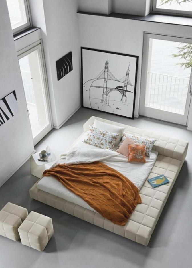 تصميم رائع لسرير غرفة نوم أنيقة بألوان عصرية
